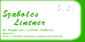szabolcs lintner business card